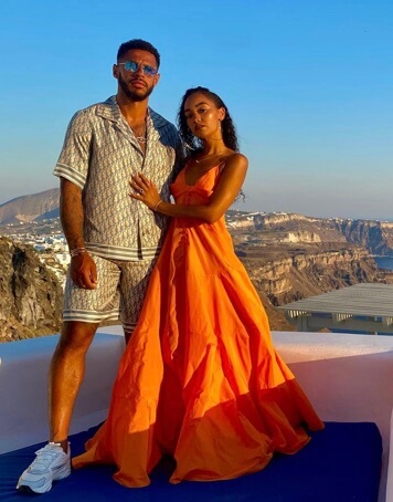 Leigh Anne Pinnock with her partner, Andre Gray.